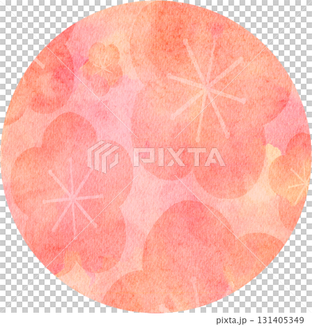 水彩風の梅の花の背景イラスト 131405349
