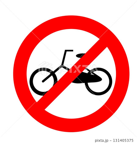 自転車駐輪禁止サイン 131405375