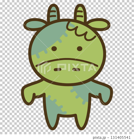 扮成殭屍的牛子的全身插圖（秋季/萬聖節） 131405541