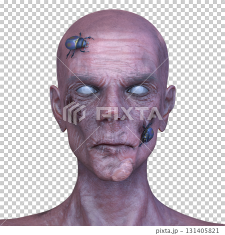 男性ゾンビの顔 131405821