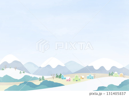 冬の雪景色背景 冬の雪景色背景 131405837