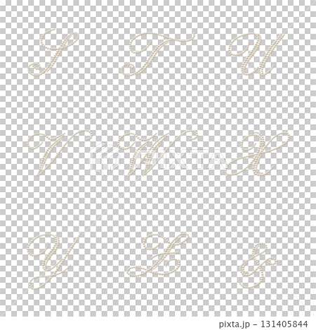 帶有陰影的珍珠字母 131405844