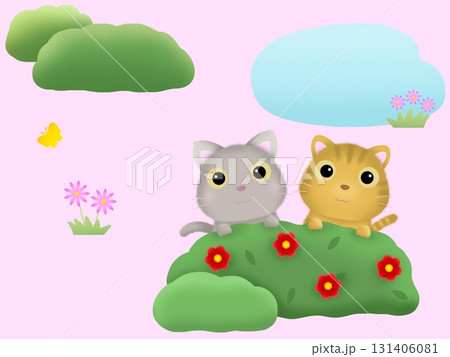 草原のネコの背景　K-4 131406081