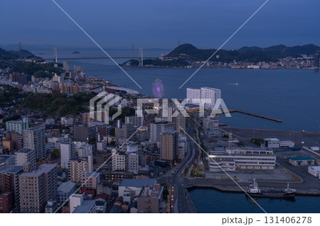 《山口県》関門橋・関門海峡の夜景 131406278