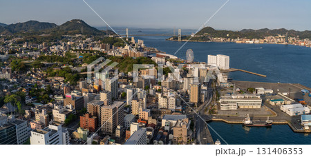 《山口県》関門橋・関門海峡の夕暮れ 《山口県》関門橋・関門海峡の夕暮れ 131406353