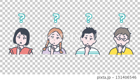 小學生思考的插圖素材 小學生思考的插圖素材 131406546