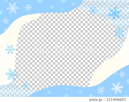 cute snowflake frame 131406603