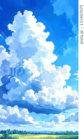 Watercolor Sky and Clouds Watercolor Sky and Clouds 131407075