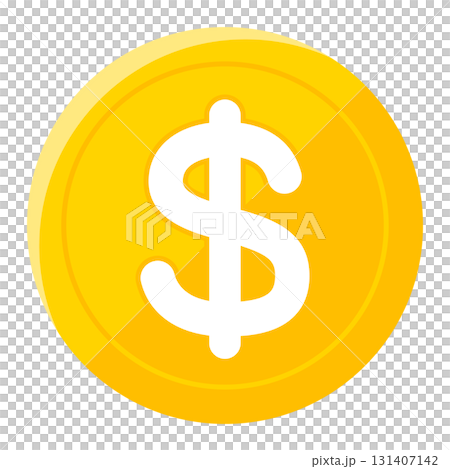 美元 ($) 標記硬幣符號插圖 131407142