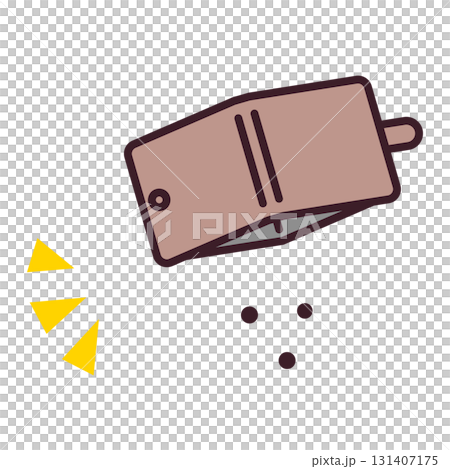 Illustration of an empty bifold wallet Illustration of an empty bifold wallet 131407175