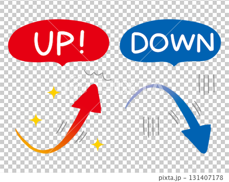 Hand drawn up and down arrows Hand drawn up and down arrows 131407178