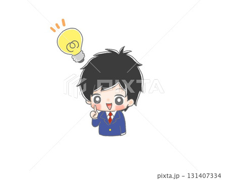 ひらめき　男子学生 131407334
