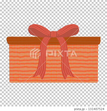 橙色禮品盒插圖 橙色禮品盒插圖 131407524