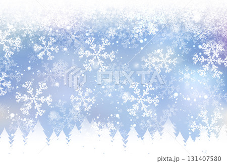 雪　クリスマス　冬　光　背景 131407580