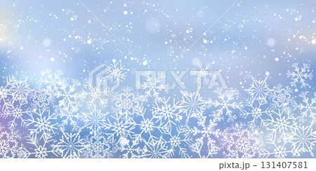雪　クリスマス　冬　光　背景 131407581