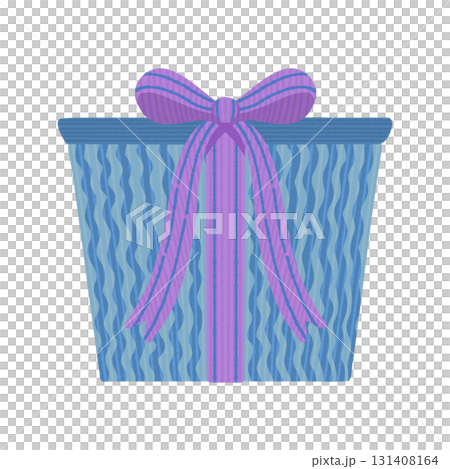 Illustration of a light blue gift box Illustration of a light blue gift box 131408164
