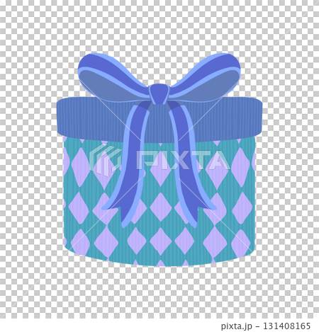 Illustration of a light blue gift box 131408165