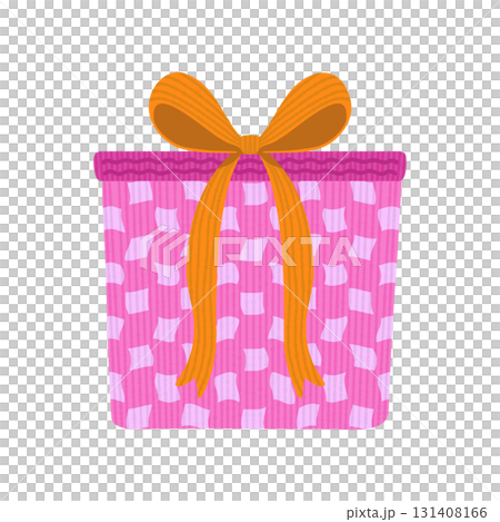 ピンクのプレゼントボックスのイラスト 131408166