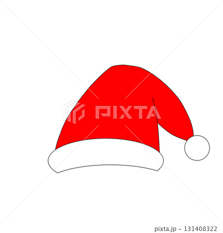赤と白のサンタ帽子イラスト 赤と白のサンタ帽子イラスト 131408322