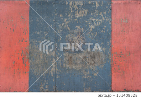 Rustic Wooden Texture With Red and Blue Worn Weathered Colors Rustic Wooden Texture With Red and Blue Worn Weathered Colors 131408328
