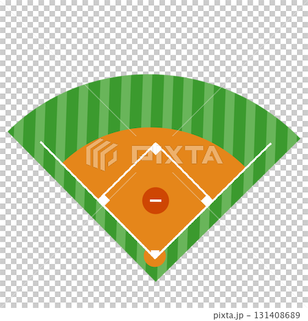 Pop and colorful baseball field illustration material | Stadium, diamond, sports Pop and colorful baseball field illustration material | Stadium, diamond, sports 131408689