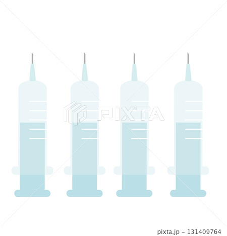 注射器と錠剤の医療イラスト素材 131409764