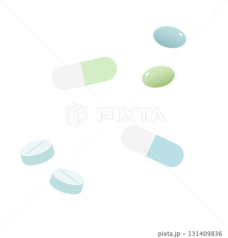 薬・錠剤・カプセルの医療イラスト素材 131409836