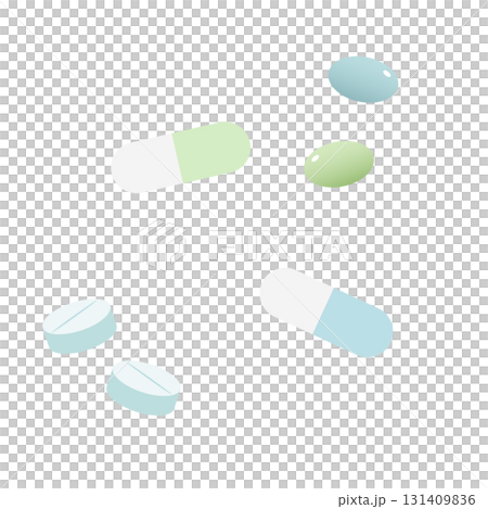 薬・錠剤・カプセルの医療イラスト素材 131409836