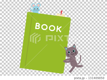 書，貓和老鼠插圖 131409850