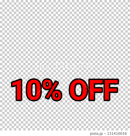 10% off text illustration to announce campaigns and special sales 131410038