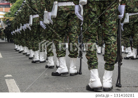 Military police formation, Soldiers in training, Public force in formation discipline 131410281