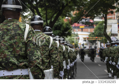 Military formation in line, Military police in discipline, Troops in organized training Military formation in line, Military police in discipline, Troops in organized training 131410285