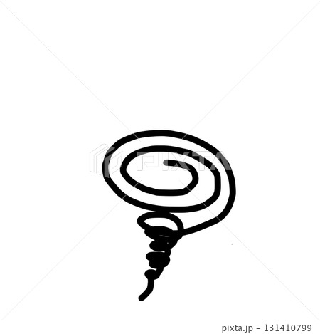ぐるぐる線(困った、悩み、混乱) ぐるぐる線(困った、悩み、混乱) 131410799