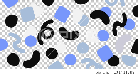 抽象的な図形のかわいい背景素材イラスト 131411398