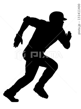 野球選手のシルエット 131411400