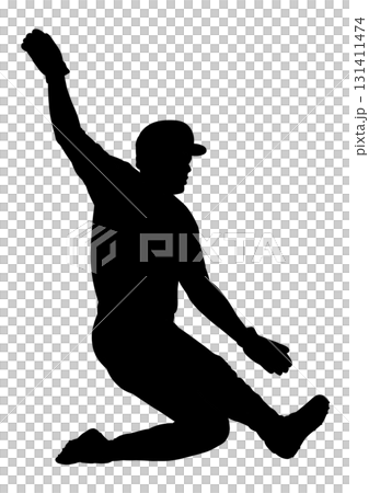 baseball player silhouette 131411474