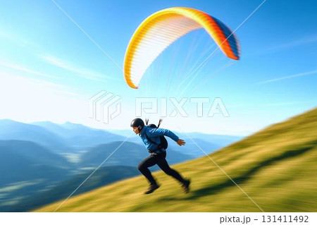 挑戦の一歩 前進と気合のスポーツシーン 挑戦の一歩 前進と気合のスポーツシーン 131411492