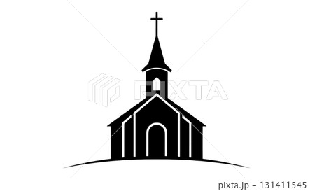 シンプルな教会のイラスト シンプルな教会のイラスト 131411545