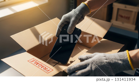 梱包から配送までの流れと荷物の取り扱い 131411934