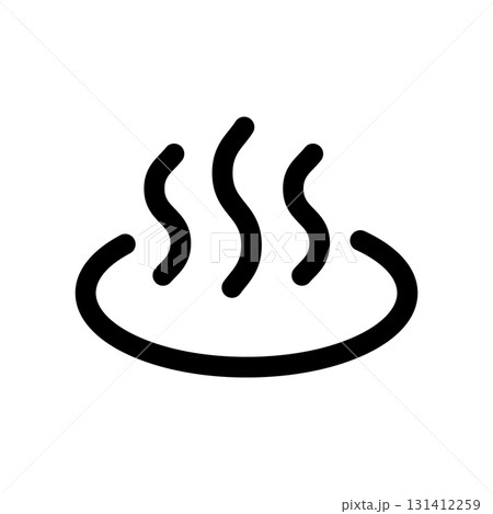 シンプルな温泉のアイコンイラスト 131412259