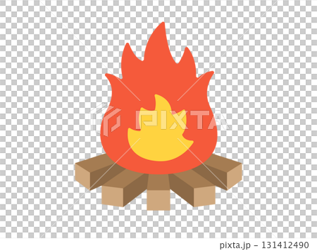 Illustration of a bonfire icon 131412490