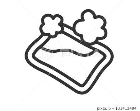 使い捨てカイロのアイコン（線画）のイラスト 131412494