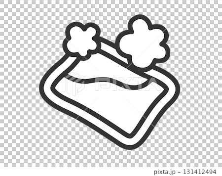 使い捨てカイロのアイコン（線画）のイラスト 131412494