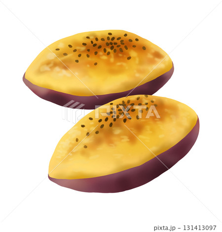 皮付きこんがりスイートポテトイラスト 皮付きこんがりスイートポテトイラスト 131413097