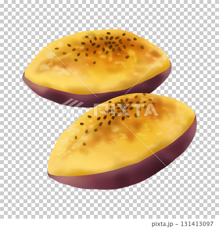 皮付きこんがりスイートポテトイラスト 皮付きこんがりスイートポテトイラスト 131413097