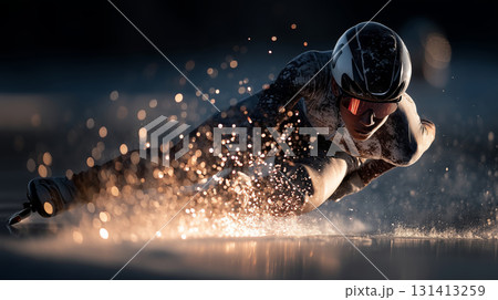 Short-track skater slides wide in dramatic fall during intense competition 131413259