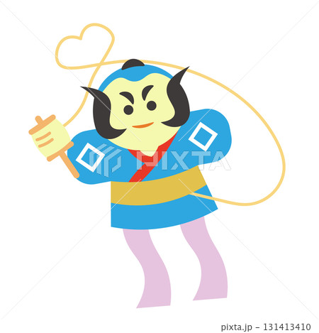 自分で飛ぶやっこ凧のベクターイラスト 自分で飛ぶやっこ凧のベクターイラスト 131413410