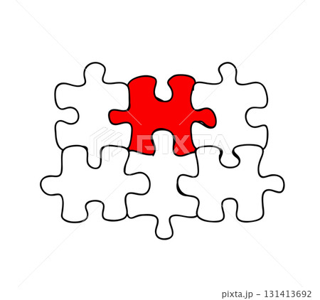 Puzzle vector illustration art on white background 131413692