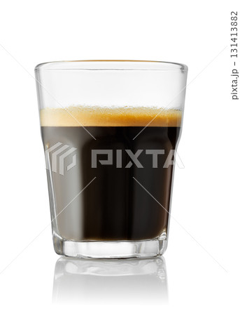 glass of espresso coffee isolated on white 131413882