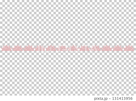可愛らしいパステルピンクのレース風ボーダー 131413956